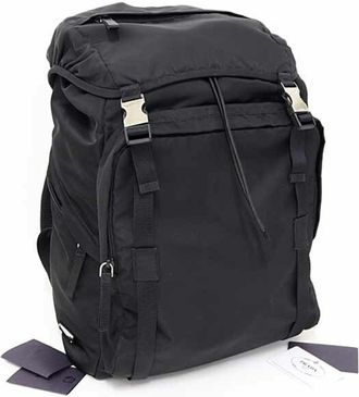 Prada Black Nero Nylon Tessuto Backpack (Pre-Owned)