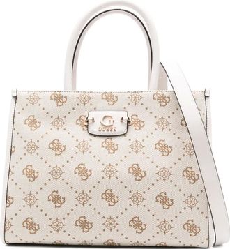Guess Co Borsa tote con placca logo - Toni neutri