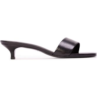 Black Suede Studio Avery 35 Sandal in Black Leather at Nordstrom, Size 41