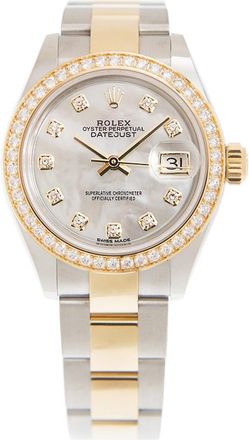 Rolex Pre-owned Rolex Lady-Datejust Diamond Mother of Pearl Dial Ladies Watch 279383 MDO