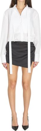 The Attico BlackWhite Solid Mini Dress
