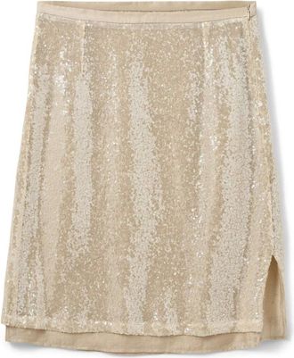 Sofie Schnoor Rokken, Dames, Beige, S, Pailletten, Paillettenrok met zijsplit