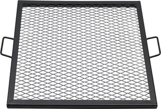 Sunnydaze Coo Grate X Marks Heavy-Duty Steel Square Fire Pit Grill