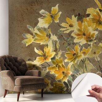 Tulup Fotomurale Adesivo - Murale Da Parete - Carta Da Parati Autoadesiva - Design Parete Moderno - Bouquet Solare 250x250 Cm