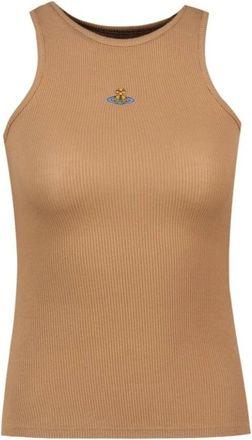 Vivienne Westwood 90s Vest - Dames - Tops zonder mouwen - Bruin - S - Katoen - Tops