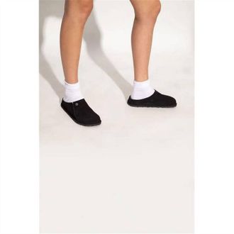 Birkenstock Zermatt Shearling Premium Suede Slipper In Black
