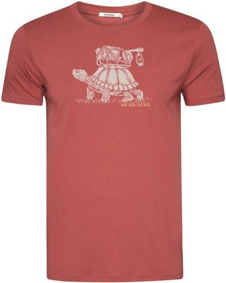 Greenbomb Turtle Walk Guide T-Shirt T-Shirt f&uuml;r Herren | rot