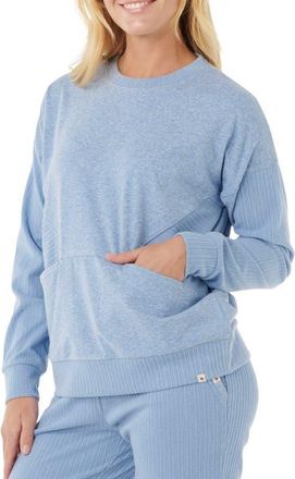 Rip Curl Cozy Fleece Sweatshirt in Blue Marle at Nordstrom, Size X-Small