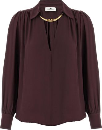 Elisabetta Franchi Purple Viscose Womens Blouse