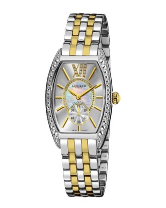Akribos XXIV Akribos Xxiv Womens Stainless Steel Diamond Watch