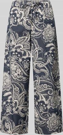 Brax Brax Wide Leg Hose aus Baumwoll-Mix Modell MAINE S in Marine, Gr&ouml;&szlig;e 34
