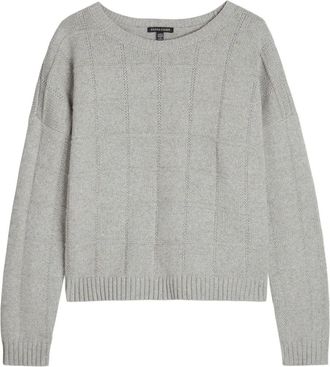 Eileen Fisher grid knitted sweater - Grey
