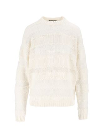 Fabiana Filippi Mohair Micro-Sequined Cropped Knit Sweater