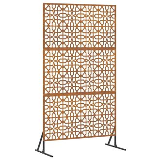 Berkfield Home Privacy Screen 100x50x180 cm Weathering Steel in Brown | Size: 100 x 50 x 180 cm
