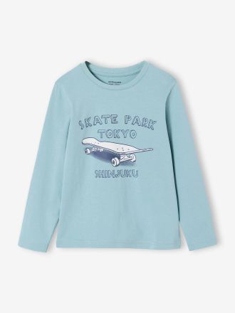 Vertbaudet Jungen Shirt mit Print graublau