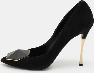 Nicholas Kirkwood Black Suede Eden Pumps