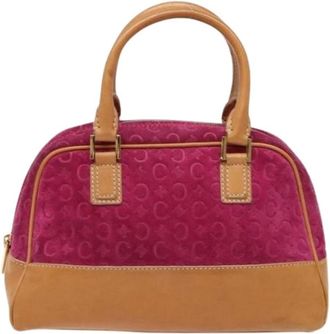 Celine Pre-owned Handbags, female, Purple, Size: ONE SIZE Pre-owned Suede Handbag