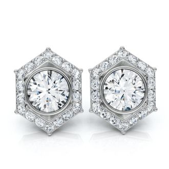 Pompeii3 2 1/2Ct Sally Diamond Earrings 14k Gold Lab Grown