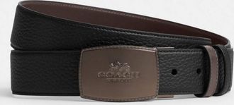 Coach Reversible Plaque Buckle Cut To Size Belt