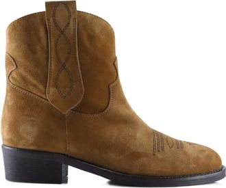 Notabene Stivaletti Anne Western in pelle scamosciata - Marrone