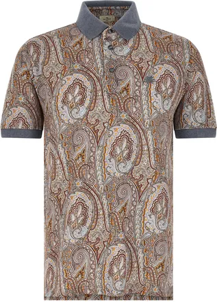 Etro Multicolor Cotton Polo Mens Shirt