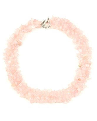 Eyecandy LA Eye Candy La Luxe Collection Agate Rose Collar Necklace