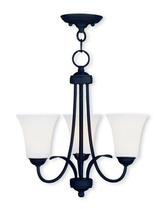 Livex Lighting Livex Ridgedale 3-Light Black Chain Hang/Ceiling Mount