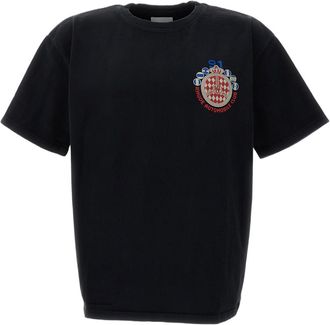 Rhude Black Automobile Club Cotton Printed T-Shirt