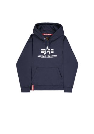 Alpha Industries Hoodie ALPHA INDUSTRIES Basic Hoodie BL, Herren, Gr. XXL, blau (navy), Obermaterial: 80% Baumwolle, 20% Polyester, regular fit, Sweatshirts Hoodie