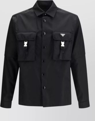 Prada recycled nylon oversized shirt jacket