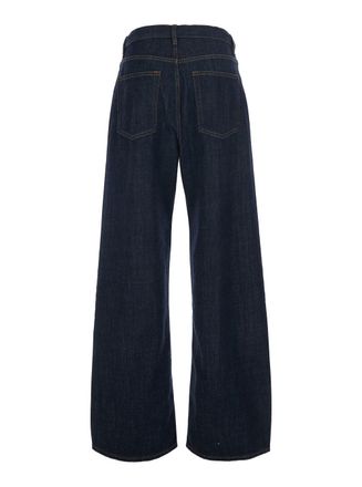Frame Denim Off Duty Drawstring Bow Jeans - Blue