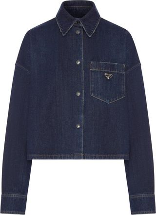 Prada Logo-plaque Denim Jacket