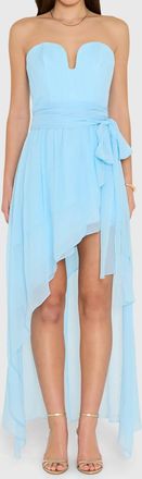 Amanda Uprichard Aurelia Maxi Dress In Pacific