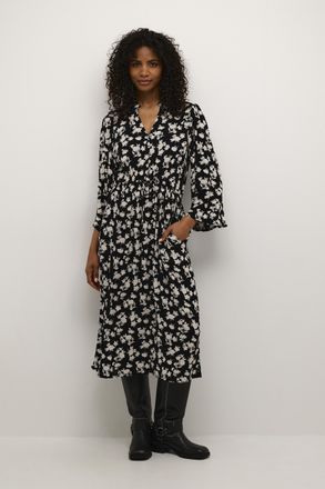 Kaffe Jurk Regular fit black offwhite
