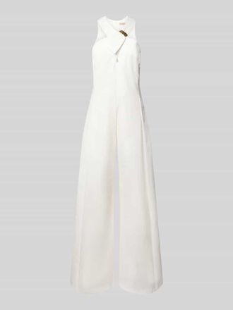 Rinascimento Rinascimento Wide Fit Jumpsuit mit Zierschnalle in Weiss, Gr&ouml;&szlig;e XL