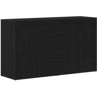 vidaXL Sideboard Black oak 120 x 36 x 69 cm Engineered wood Vidaxl