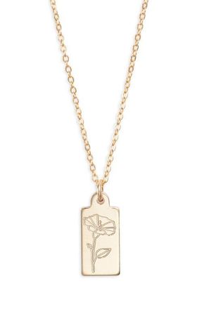 Set & Stones Tawney Birth Flower Pendant Necklace in Gold /September at Nordstrom