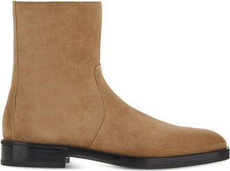 Ferragamo calf leather ankle boots - men - Calf Leather/Calf Leather/Goat Skin/Calf Suede - 8.5EEE - Brown