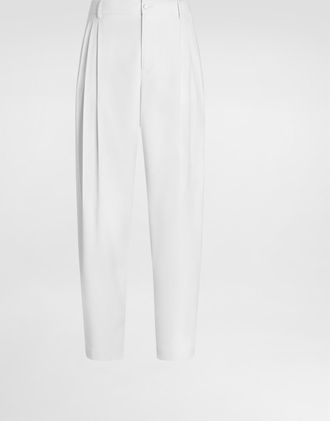 Dolce & Gabbana Micro-rib Trousers - Man Suits And Blazers White 56