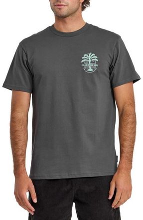 Quiksilver Uno Palm Cotton Graphic T-Shirt in Iron Gate at Nordstrom, Size Xx-Large