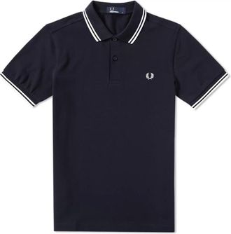 Fred Perry Slim Fit Twin Tipped Polo - Heren - Polos - Blauw - L - Katoen - Tops