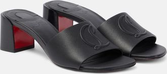 Christian Louboutin So CL 55 embossed leather mules