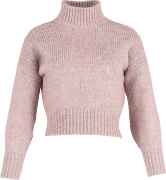 HUGO BOSS Turtleneck Sweater in Pink Wool