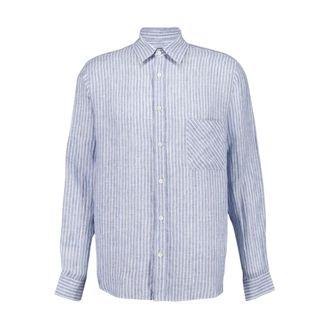 Frescobol Carioca Telles Linnen Overhemd - Heren - Casual Overhemden - Blauw - S - Linnen - Overhemden