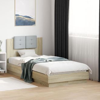 Berkfield Home Bed Frame without Mattress Sonoma Oak 90x190 cm Single in Brown