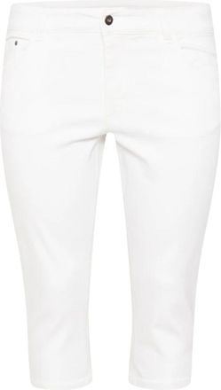 Kaffe Curve Kczena Capri - Dames - Cropped Jeans - Wit - XL - Jeans