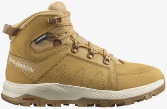Salomon Womens Outchill Ts Cswp Winter Hiking Boots In Taffy / Almond Milk / Rawhide