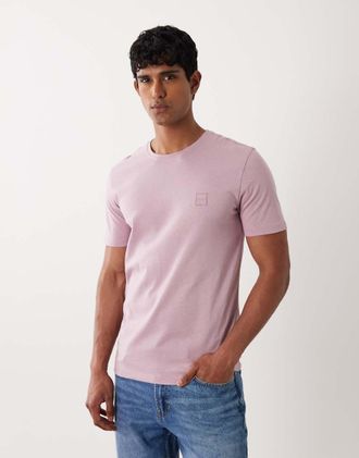 Boss Orange by Hugo Boss Tales - T-shirt rosa medio con riquadro con logo