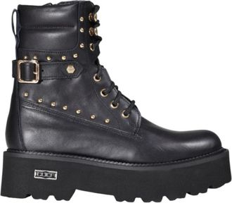 Cult Rocky 4641 Mid - Dames - Veterlaarzen - Zwart - 38 EU - Leer - Schoenen