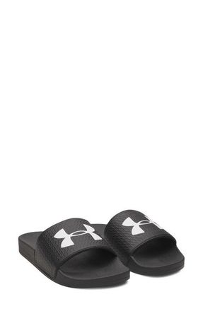 Under Armour UA ARMR Slide Sandal in Black /Black /White at Nordstrom, Size 11